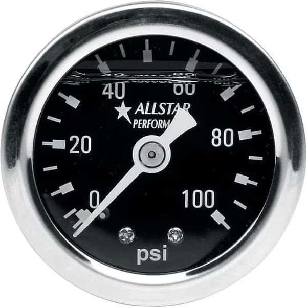 1.5 in. Dia. 0-100 PSI Liquid Filled Pressure Gauge