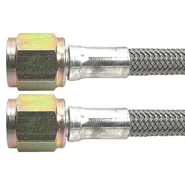 18 in. -4 AN No. 4 Straight Braided Brake Line, 5PK