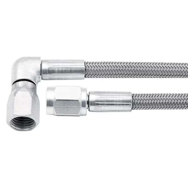 42 in. -3 AN No. 3 90 deg Straight Braided Brake Line
