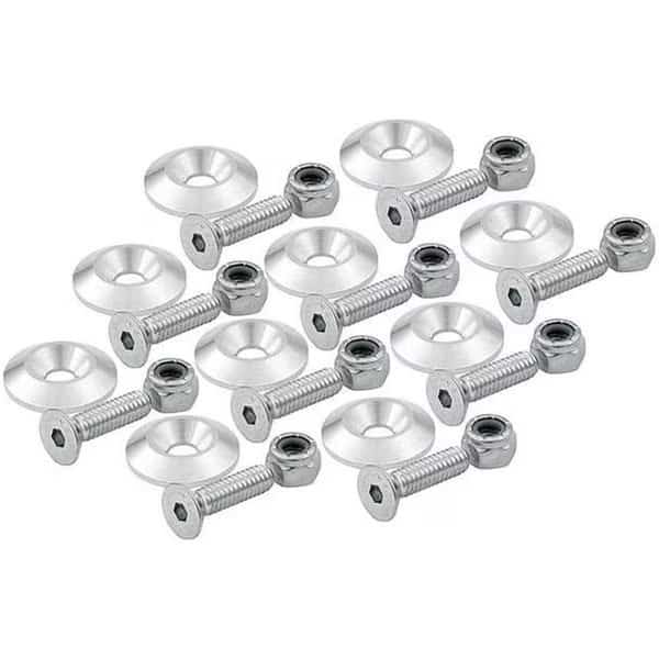 0.25 in. Countersunk Bolts with 1 in. Washer - Clear, 10PK