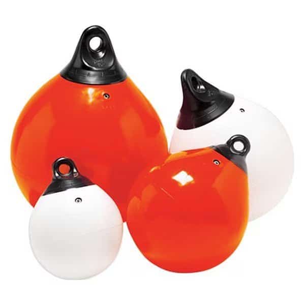 Taylor Made 27 in. Tuff End White One Eye Round Inflatable Buoy