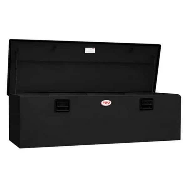 M60-1NMB Single Lid Steel Chest Tool Box for 8 ft. Beds, Black