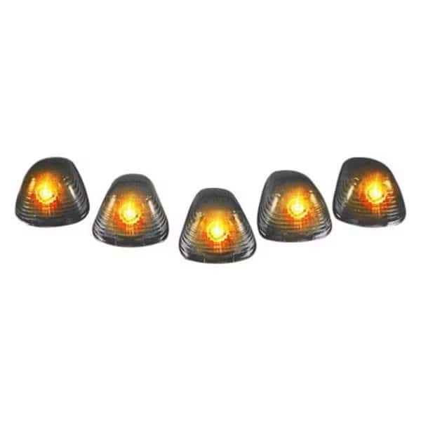 Recon Truck Accessories REC264142BK Excursion Smoke Cab Roof Light Lens for 1999-2014 Ford Super Duty; 5 Piece