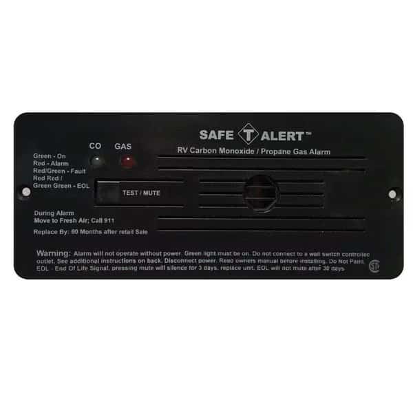 MTI Industries MTI35-742-BL 12V Flush Mount Hard Wire Combination Carbon Monoxide & Propane Alarm; Black