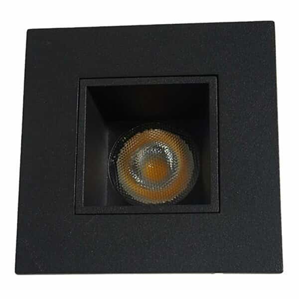 2 in. Square LED Downlight, Black - 3000K, Nicor Lighting, Mfr#: DQR2-10-120-3K-BK