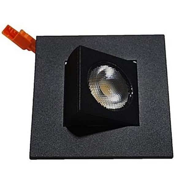 Nicor Lighting DQR2-AA-10-120-3K-BK 2 in. Square Eyeball LED Downlight; Black - 3000K
