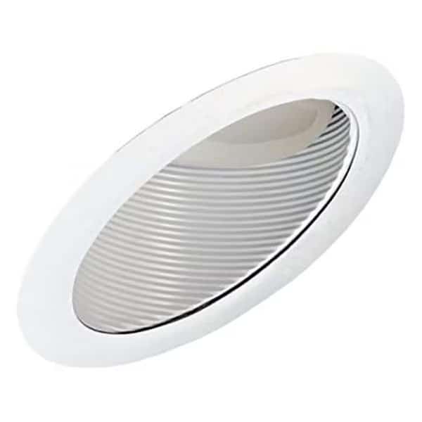 Nicor Lighting 17730WH 6 in. Baffle Light Fixture Round Downlight Trim - White