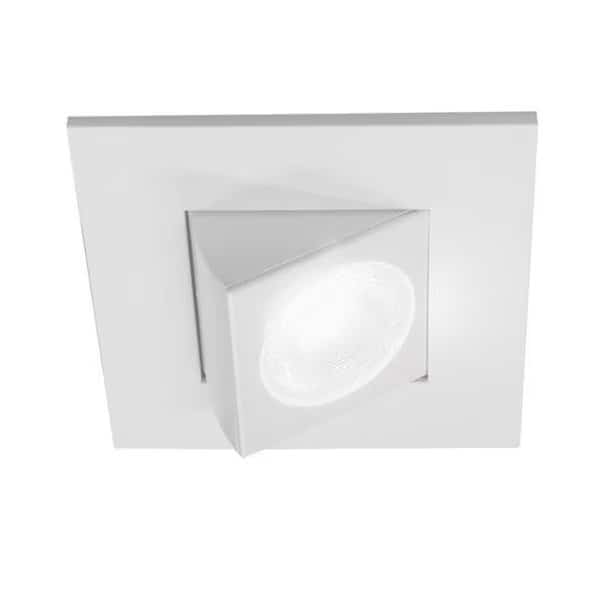 NICOR Lighting DQR2-AA-10-120-3K-WH 2 in. Square Eyeball LED Downlight in White - 3000K