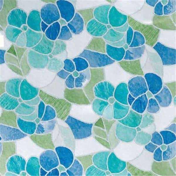17 x 78 in. Decorative Self Adhesive Film; Lisboa Blue