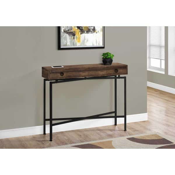 32.5 in. Particle Board Accent Table with Black Legs