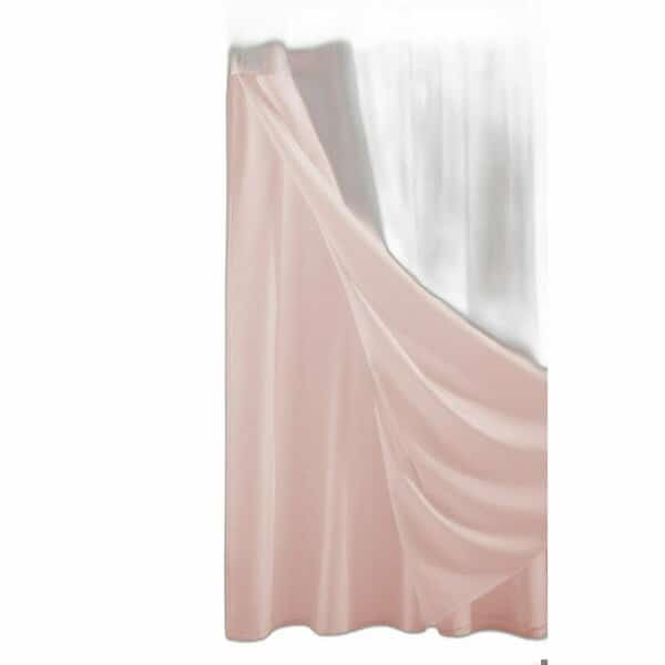 72 x 70 x 1 in. Blush Sheer & Grid Shower Curtain & Liner Set