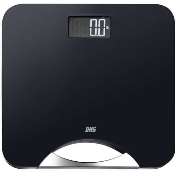 Optima Home Scales SI-400 Silhouette Bathroom Weight Scale; Black