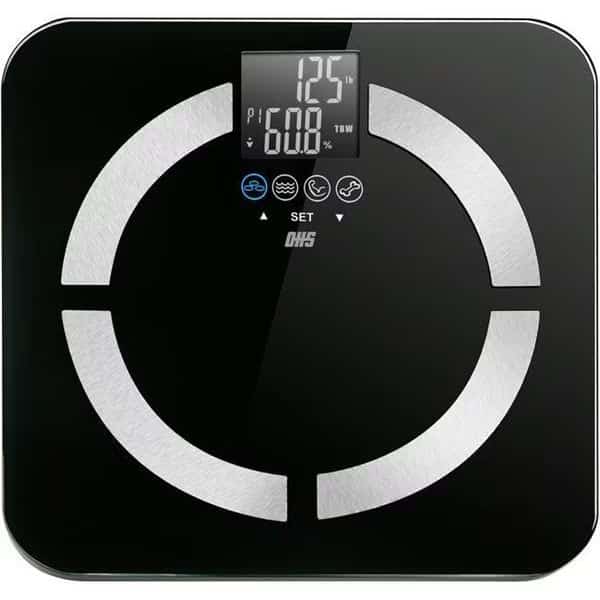 Optima Home Scales CN-400 Contour Bathroom Body Weight Scale; Black
