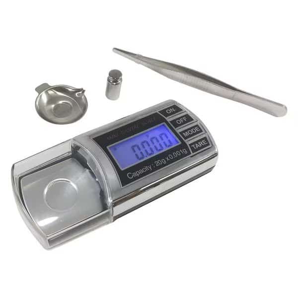 Optima Home Scales Bullet Milligram Scale in Jewelry Box, Black & Silver