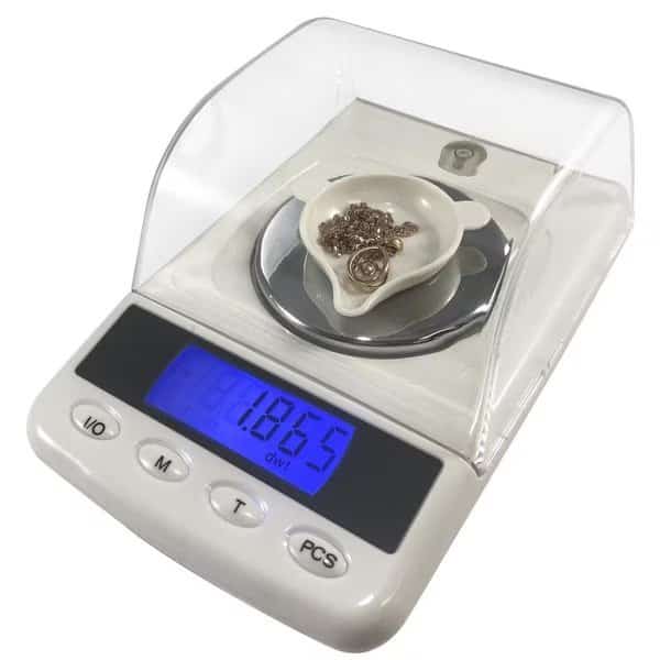 Optima Home Scales Quartz Milligram Scale in Jewelry Box, White