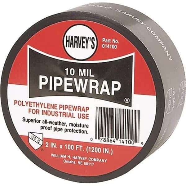 Harveys 1627405 Pipe Wrap; 2 x 100 ft L x 10 mil T; Black
