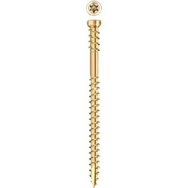 Wood Screw, #8, 2 in, Galvanized Stainless Steel Flat Head Slotted Drive