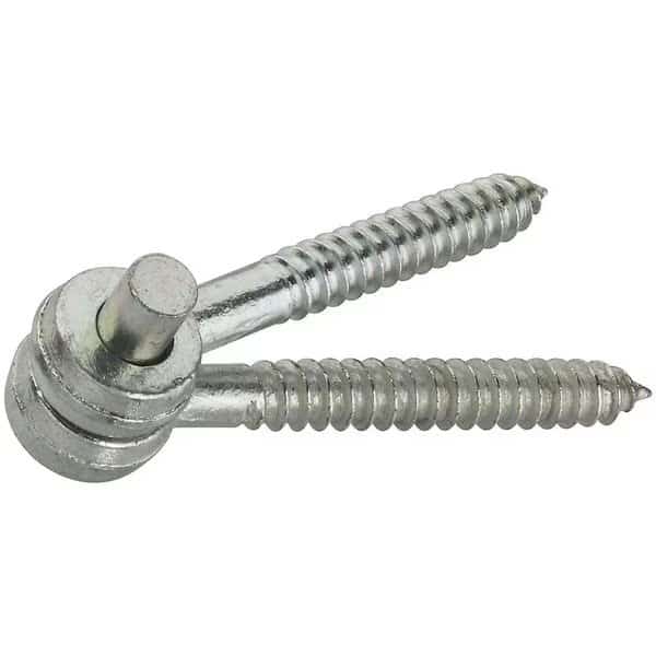0.625 x 5 in. Screw Hook & Eye Hinges, Zinc Plated