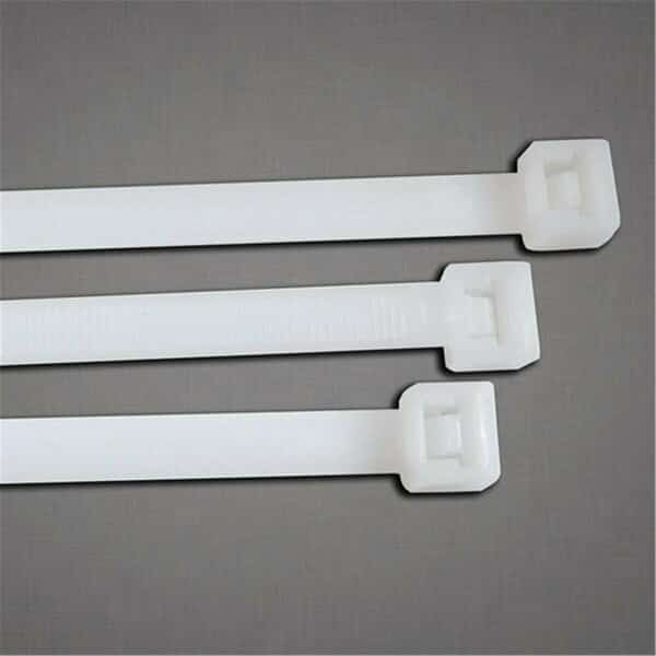 Cable Tie, 15 in L, 4 in Max Bundle Dia., Natural, Nylon 6/6, 50 lb Strength