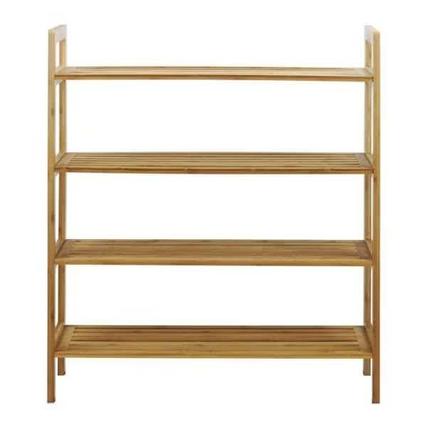 Oceanstar 4SR1668 4-Tier Bamboo Shoe Rack; Natural