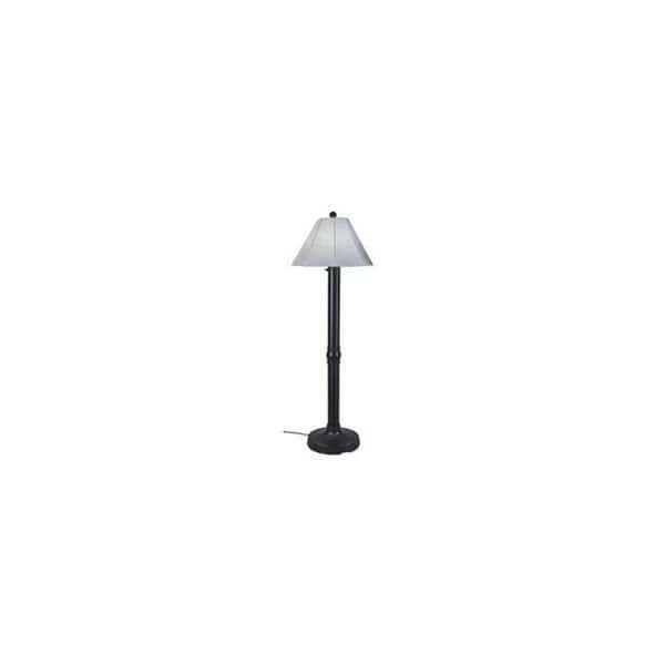 PatioLiving 67620 Seaside Black Body & Canvas Granite Sunbrella Shade Fabric Floor Lamp