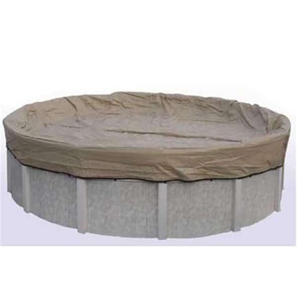 28 ft. Black & Tan Round Above Ground Winter Pool Cover; 20 Year
