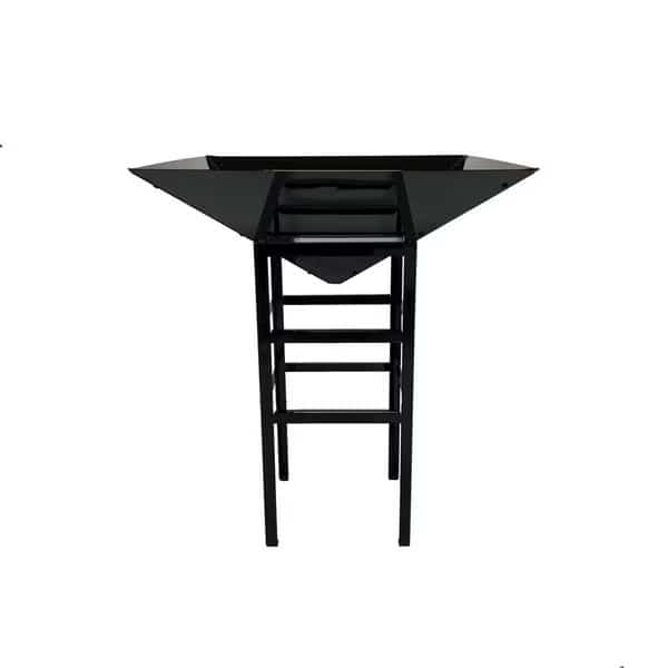 Geometric Metal Black Planter with Large Stand
