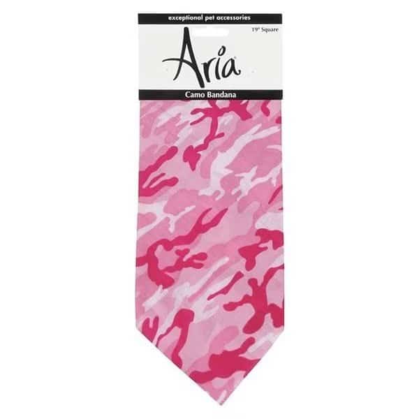 Aria Camo Bandanas for Dogs; Pink