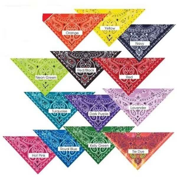 Top Performance Paisley Dog Bandanas; Light Green