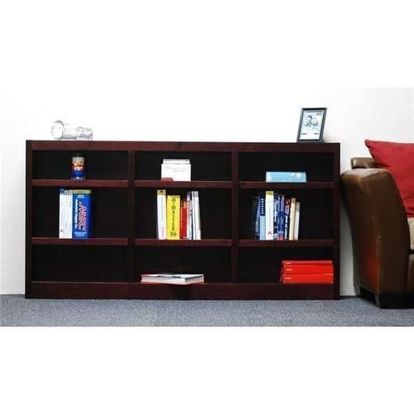 Concepts in Wood MI7236-C Wall Storage Unit Bookcase - Cherry Finish