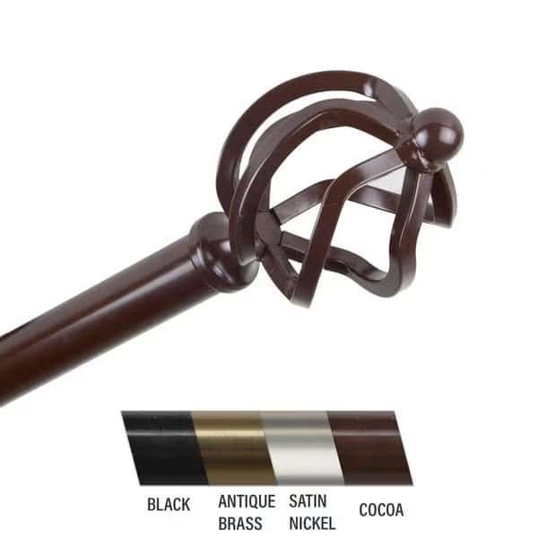 Giro 0.81 in. Curtain Rod; 28-48 in. - Cocoa