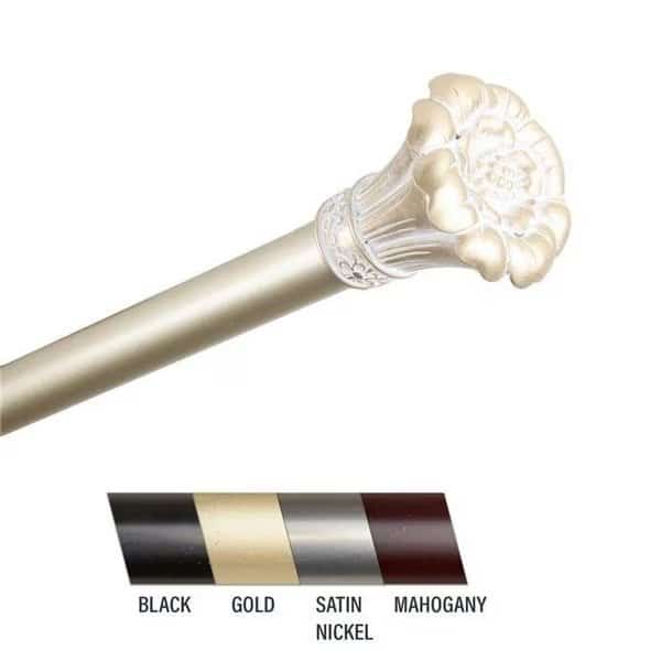 Central Design 100-02-993 Flora 1 in. Curtain Rod; 120-170 in. - Gold