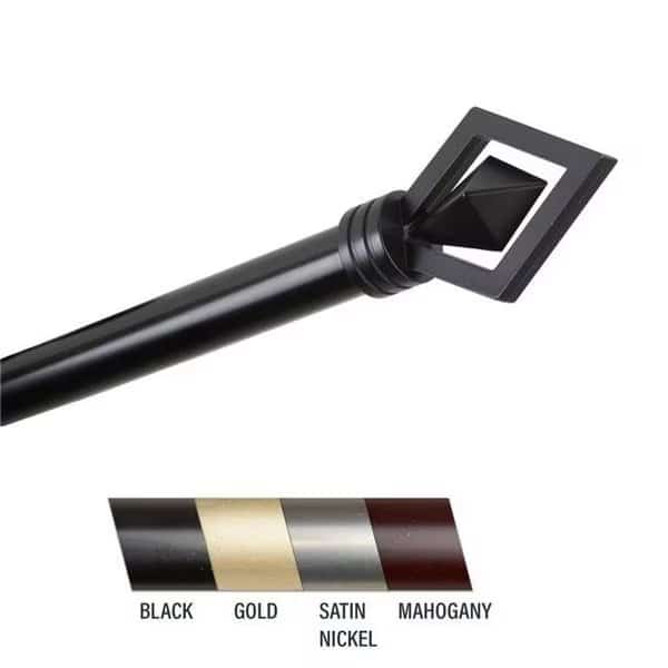Central Design 100-69-282 Lance 1 in. Curtain Rod; 28-48 in. - Black