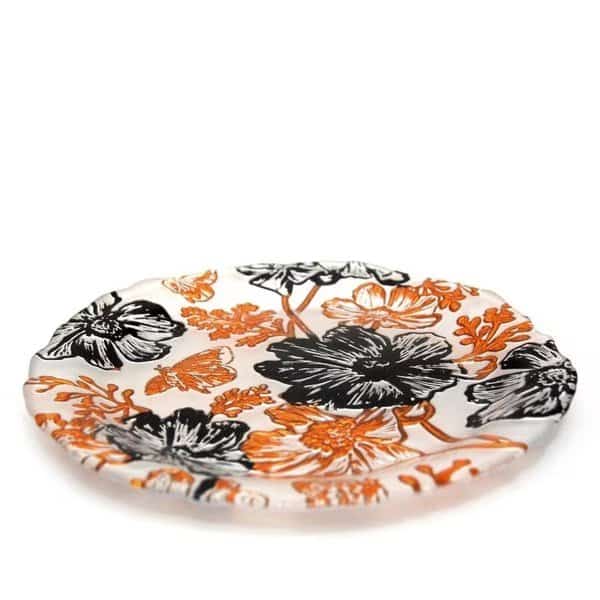 Papillion Side Plate CreamGold & Black
