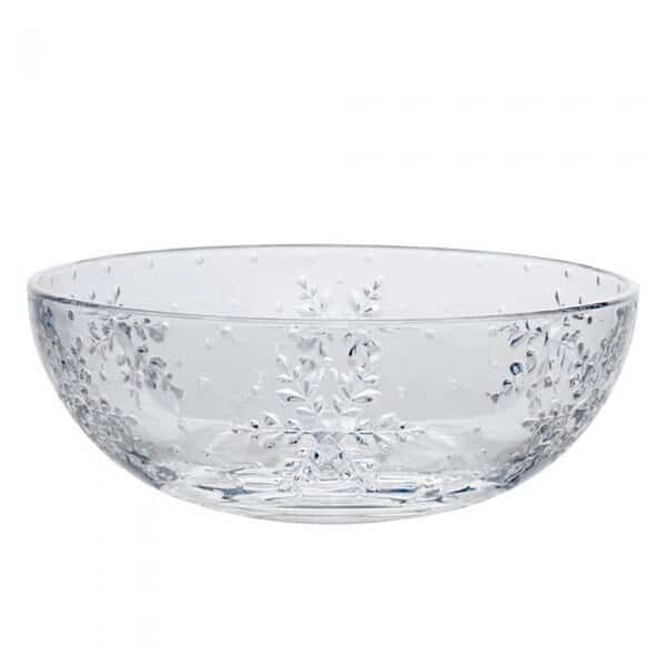 Red Pomegranate  6 in. Celebration Bowl, Silver - Set of 4