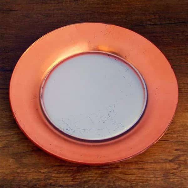 Red Pomegranate  Gilt Eclipse Dinner Plates, Silver & Rose - Set of 4