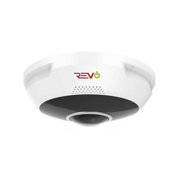 Revo America RUCFE4K-1C Ultra Plus HD 4K IP Indoor & Outdoor Audio Capable Fisheye Dome Surveillance Camera with 360 deg Panoramic Coverage