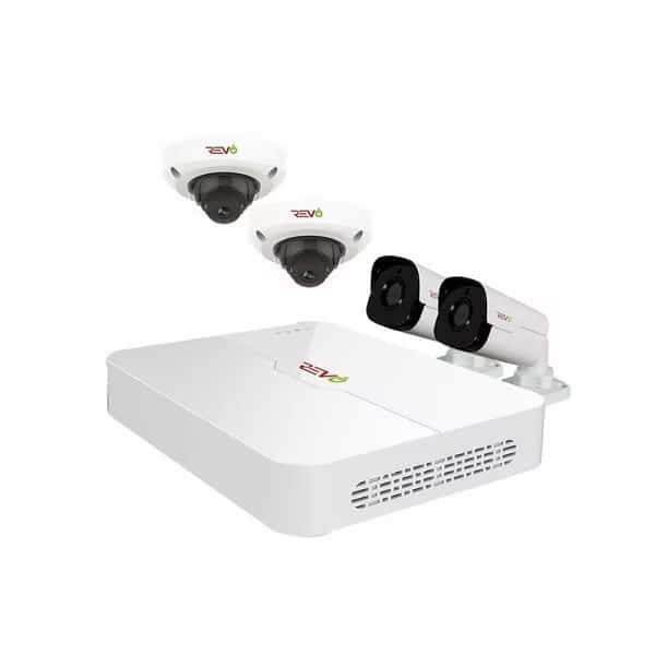 Ultra HD Audio Capable 4 Channel Surveillance System with 4 4MegaPixel Cameras