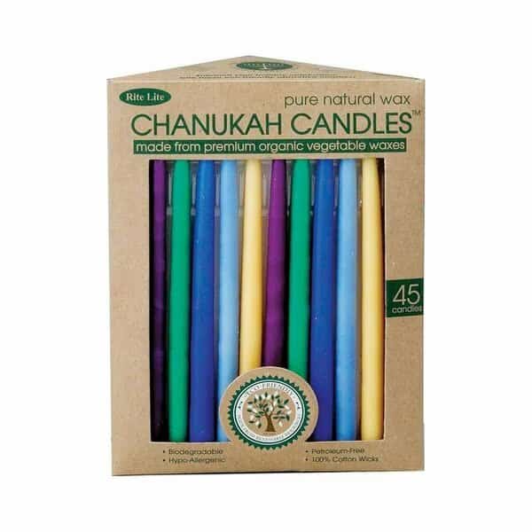 Judaica Vegetable Wax Chanukah Candles