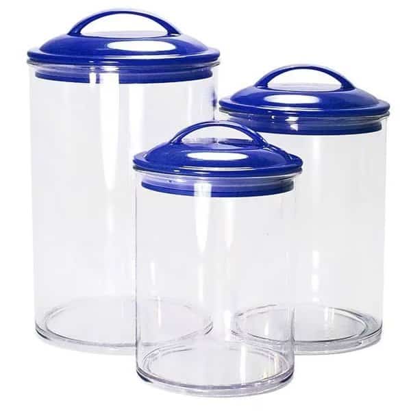 Reston Lloyd 11175 6pc Acrylic Canister Set  Indigo