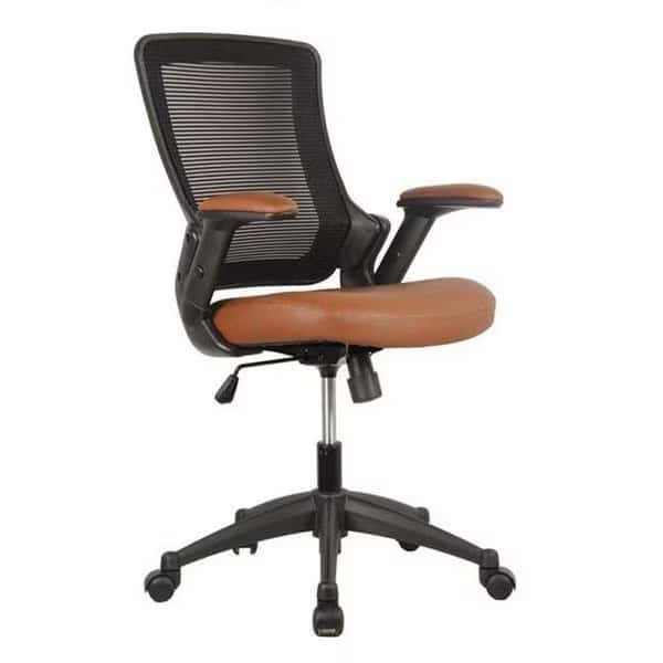 Techni Mobili RTA-8030-BRN 19-23.5 in. Mid-Back Mesh Task Office Chair with Height Adjustable Arms; Brown, Techni Mobili, Mfr#: RTA-8030-BRN
