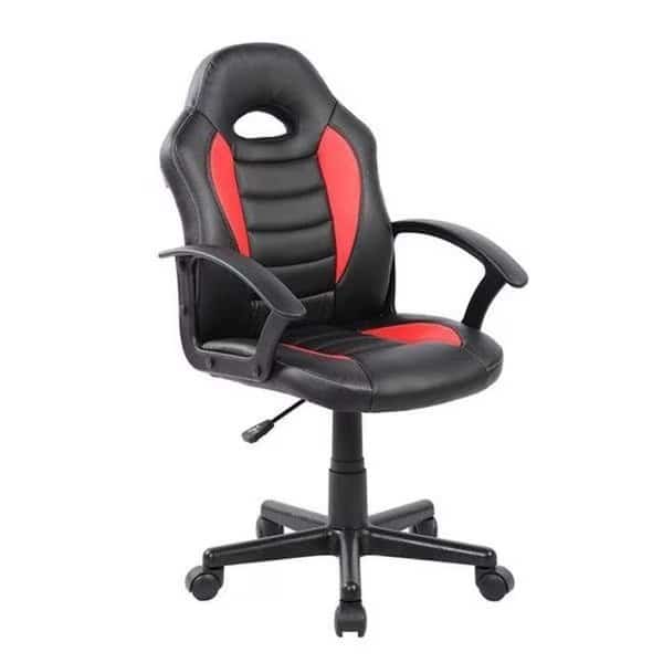 Techni Mobili RTA-KS40-RED Kids Gaming & Student Racer Chair with Wheels; Red - 35.25-39.25 x 22 x 21.25 in.
