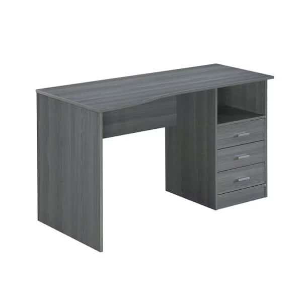 Techni Mobili RTA-8404-GRY Classic Computer Desk with Multiple Drawers; Grey