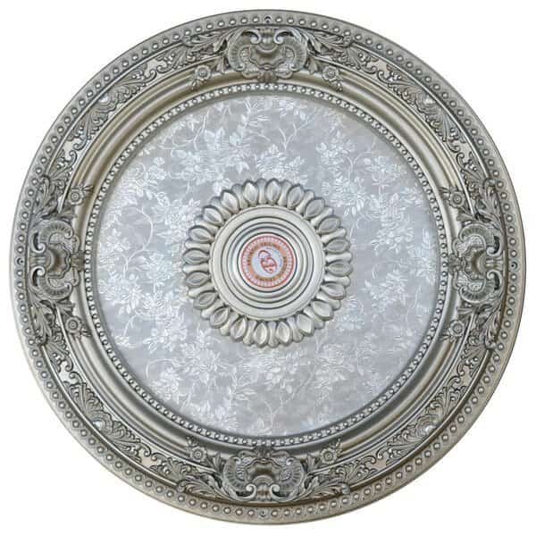 Petite Round Champagne Ceiling Medallion, Silver, Standalone, Mfr#: ST2649019