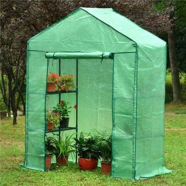 Genesis GEN-572-PE 61 x 28 x 79 in. Portable Walk In Greenhouse with Heavy Duty Opaqua Cover