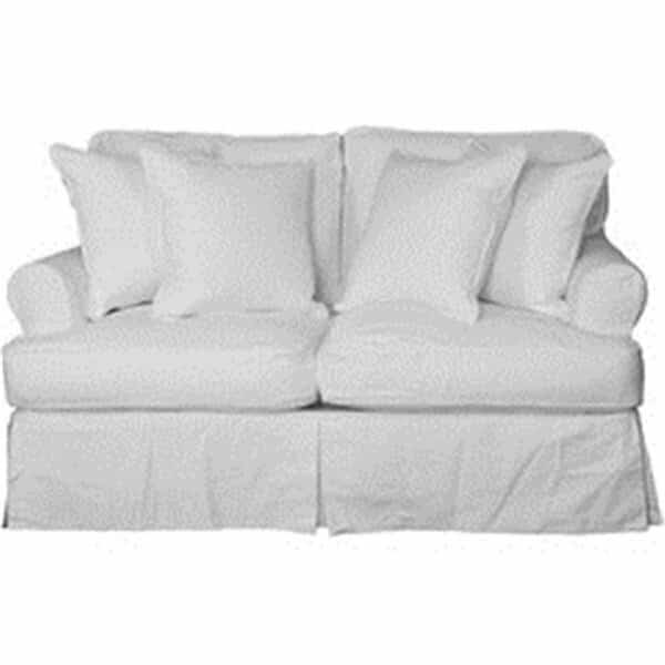 Horizon Slipcovered Loveseat White