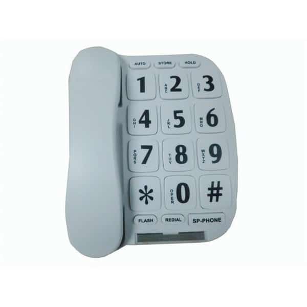 Sonnet Industries P-581 Large Button Telephone; White