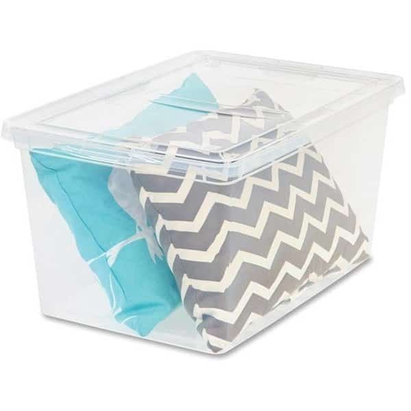 68 Quart Large Storage Box; Clear
