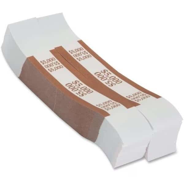 The Coin-Tainer CTX405000 Currency Straps Kraft - Multicolor