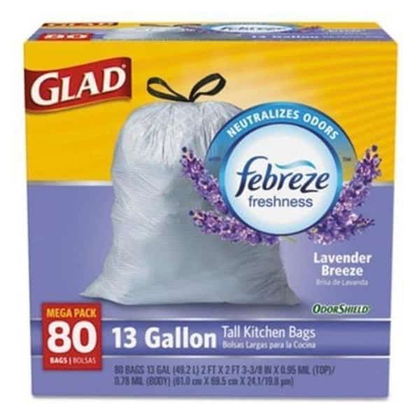 Clorox CLO78902 13 Gal OdorShield Drawstring Trash Bags